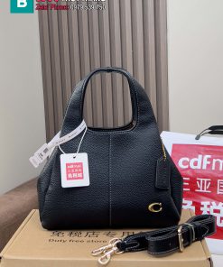 Túi xách COACH Lana cầm tay size 22x31x3 cm màu đen da mềm