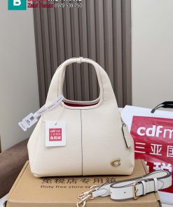Túi xách COACH Lana cầm tay size 22x31x3 cm màu trắng ngà da mềm