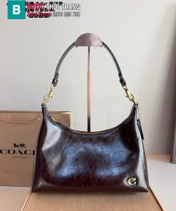 Túi xách COACH Laurel màu nâu socola da mềm size 30 cm