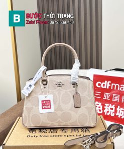 Túi xách nữ COACH cầm tay màu nude chấm tròn size 27cm và 33cm