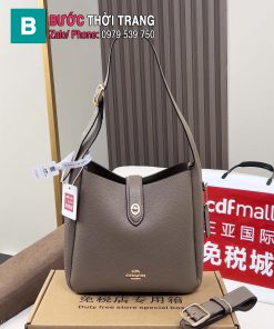 Túi xách nữ COACH Hadley Crossbody màu ghi nâu da bò mềm mại size 24x22x8 cm