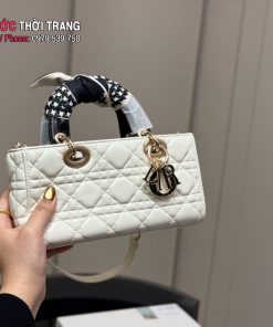 Túi xách Dior d-joy màu trắng ngà size 22x11cm phong cách thanh lịch