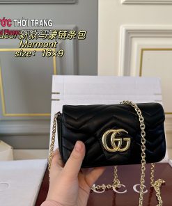 Túi xách GG Marmont màu đen size mini 16cm