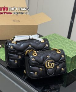  Túi xách GG Marmont màu đen da cừu mềm mại size 22cm và 26cm