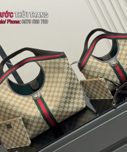 Túi cầm tay GG size lớn màu nâu size 28 cm và 38 cm