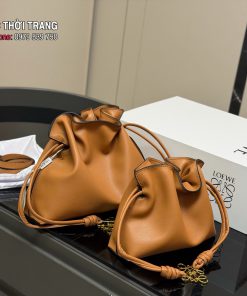 Túi xách cầm tay LOEWE Flamenco màu đen da bò mềm mại size 22cm và 29cm