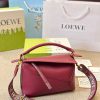  Túi xách LOEWE paseo màu hồng trầm size 25x18 cm chất liệu da bê cao cấp