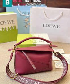  Túi xách LOEWE paseo màu hồng trầm size 25x18 cm chất liệu da bê cao cấp