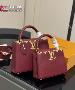 Túi xách LV Capucines màu đỏ đô size 21 cm và 27 cm phong cách sang trọng