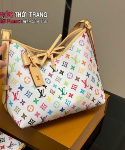 Túi xách LV carryall màu trắng size 29cm họa tiết màu sắc