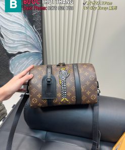  Túi xách đeo chéo LV keepall màu nâu monogram size 27x17 cm