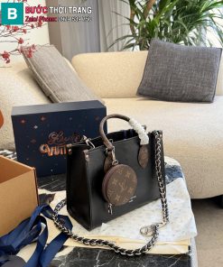 Túi xách LV Onthego màu đen da bò size 25 cm