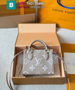 Túi xách đeo chéo LV Onthego màu ghi nâu size 18x15 cm mini nhỏ xinh