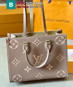  Túi xách đeo chéo LV Onthego màu ghi nâu size 35 cm