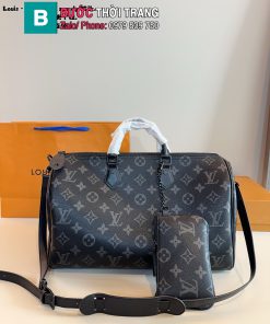  Túi xách đeo chéo LV Speedy màu ghi nâu size 40x20x24 cm