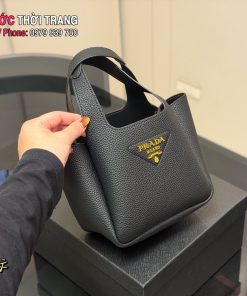 Túi xách Prada Tote Mini sze 18x15 cm màu đen da mềm phong cách basic