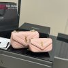 Túi xách YSL louloupuffer màu hồng phai vân V size 24 cm và 19 cm