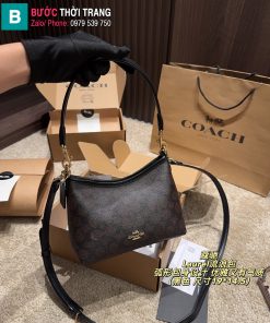 Túi xách đeo chéo COACH Laurel hobo màu nâu socola size 19x14.5cm