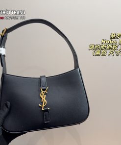 Túi xách kẹp nách YSL màu đen size 22x14.5 cm