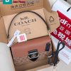 Túi xách nữ COACH tabby dáng ngang màu nâu size 26.5x14x6,5cm