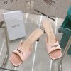 Dép cao gót DIOR màu be hồng kiểu dáng thanh lịch tôn dáng dễ phối đồ
