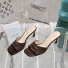 Dép cao gót DIOR màu nâu kiểu dáng thanh lịch tôn dáng dễ phối đồ
