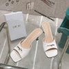 Dép cao gót DIOR màu trắng kiểu dáng thanh lịch tôn dáng dễ phối đồ