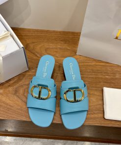 Dép bệt nữ Dior màu xanh cao cấp