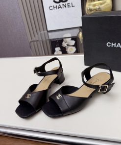 Dép sandal CN cao cấp màu đen phong cách basic