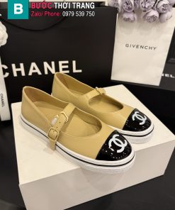 Giày búp bê nữ CN quai ngang màu nâu mẫu giày đi cùng năm tháng