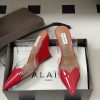 Giày cao gót trái tim ALAIA đế xuồng màu đỏ phong cách cá tính cao 9cm