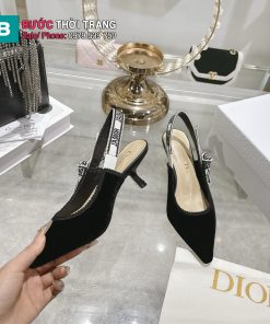 Giày cao gót DIOR màu đen cao cấp đế 4cm