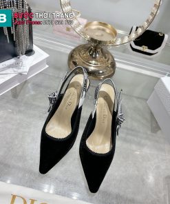 Giày cao gót DIOR màu đen cao cấp đế 8,5cm