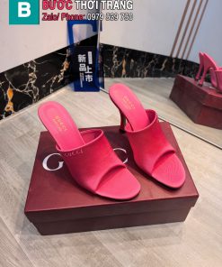 Giày cao gót GUCCI nữ màu hồng đế 10,5cm được làm từ lụa cao cấp
