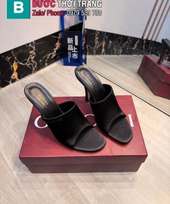 Giày cao gót GUCCI nữ màu đen đế 10,5cm được làm từ lụa cao cấp