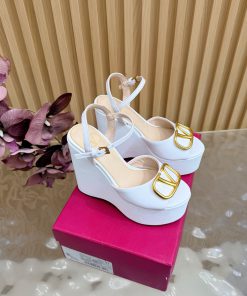 Giày cao gót nữ Valentino màu trắng đế xuồng cao 13cm