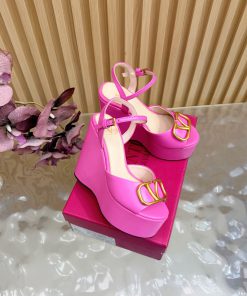 Giày cao gót nữ Valentino màu hồng đế xuồng cao 13cm