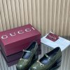 Giày lười GUCCI cao cấp màu xanh rêu quai ngang nữ tính