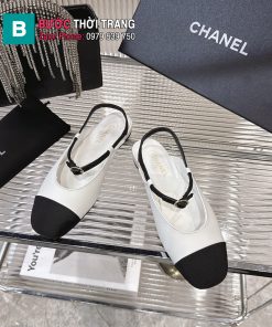 GIày lười nữ CN màu trắng ngà phong cách cổ điển sang trọng