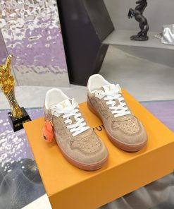 Giày thể thao LV cao cấp màu nâu phong cách năng động