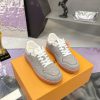 Giày thể thao LV cao cấp màu ghi phong cách năng động