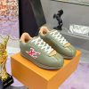 Giày thể thao unisex LV BUTTERSOFT cao cấp màu xanh rêu phong cách năng động
