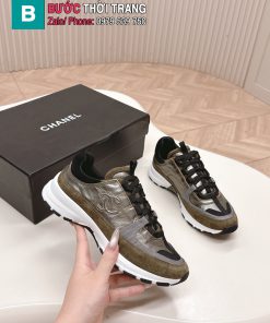 Giày thể thao sneaker CN màu nâu đậm cao cấp đế dày êm chân