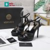 Giày cao gót VERSACE màu đen tôn dáng đế 12,5cm