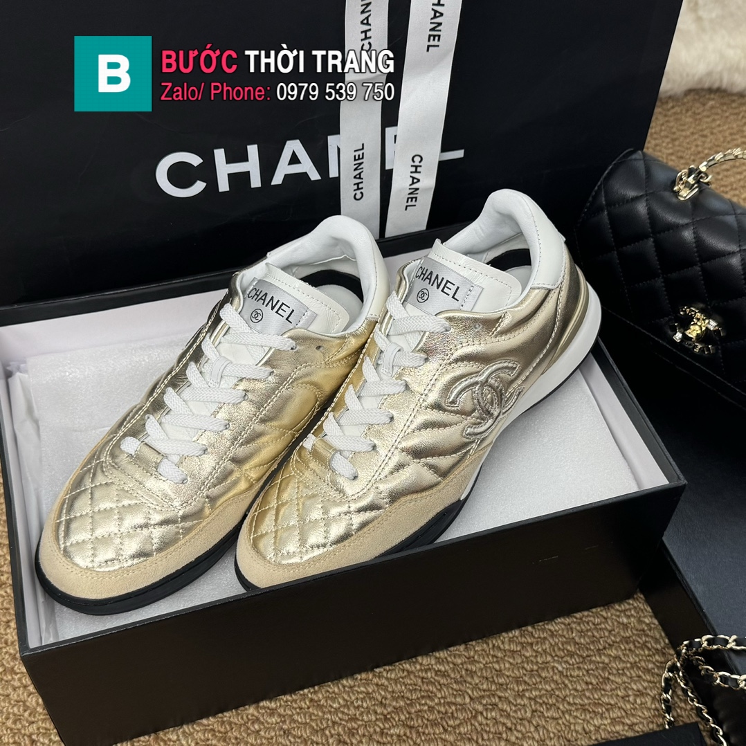 Giày thể thao sneaker CN màu vàng cao cấp phong cách sang trọng