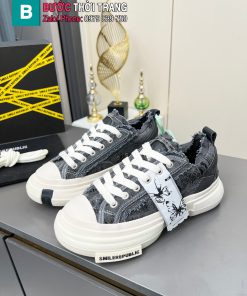 Giày thể thao 𝐒𝐦𝐢𝐥𝐞𝐫𝐞𝐩𝐮𝐛𝐥𝐢𝐜 màu ghi đen đế cao 4cm tôn dáng cực êm chân