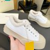 Giày thể thao MARNI màu trắng ngà cổ lót lông sang trọng đế 4cm