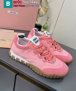 Giày thể thao MIU MIU màu hồng đế lốp cá tính