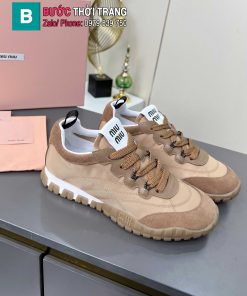 Giày thể thao MIU MIU màu nâu đế lốp cá tính