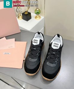 Giày thể thao MIU MIU màu đen đế lốp cá tính